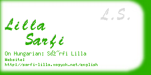 lilla sarfi business card